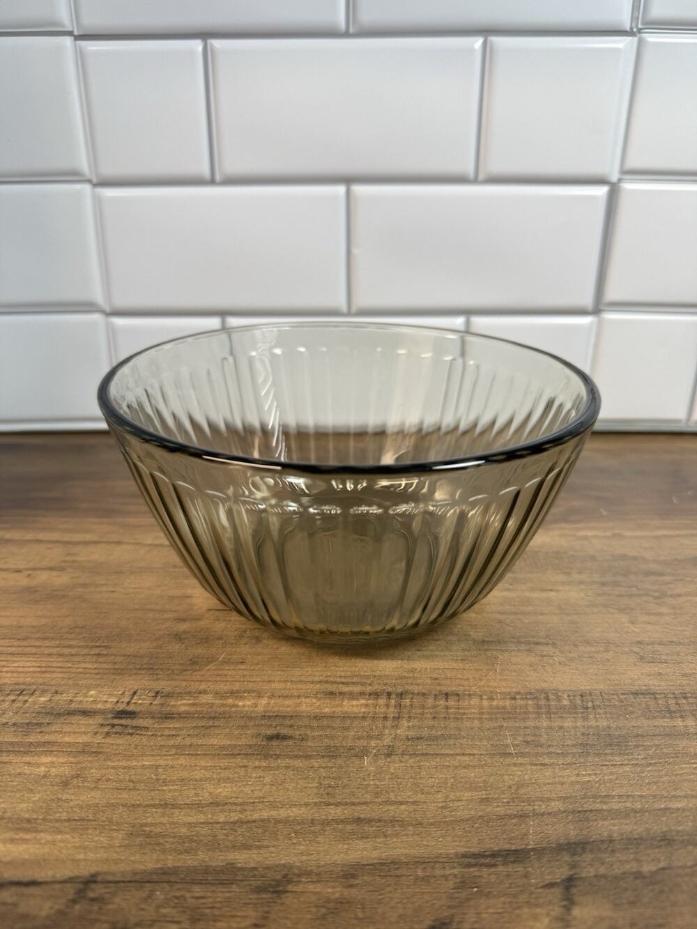 Vintage Pyrex Clear Ribbed Glass Bowl, 6 Cups, 7402-S